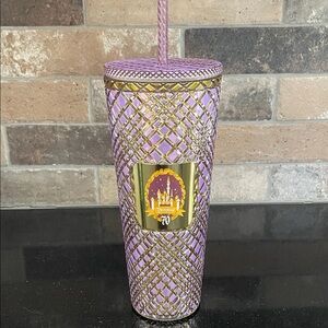 Starbucks Disneyland 70th Purple & Gold Castle Venti Tumbler